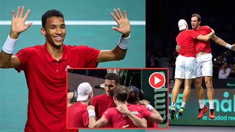 Watch Felix Auger Aliassime Denis Shapovalov And Others Celebrate