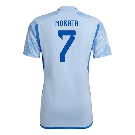 Maillot Espagne Álvaro Morata 7 Extérieur 2022 Maillot De Foot Enfant