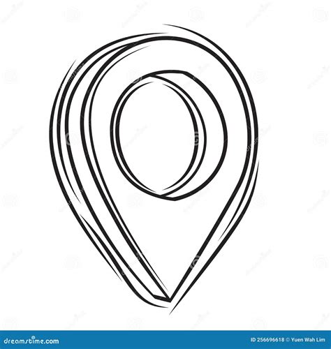 Vector Doodle Of Black And White Map Icon Eps 10 Format Stock Vector