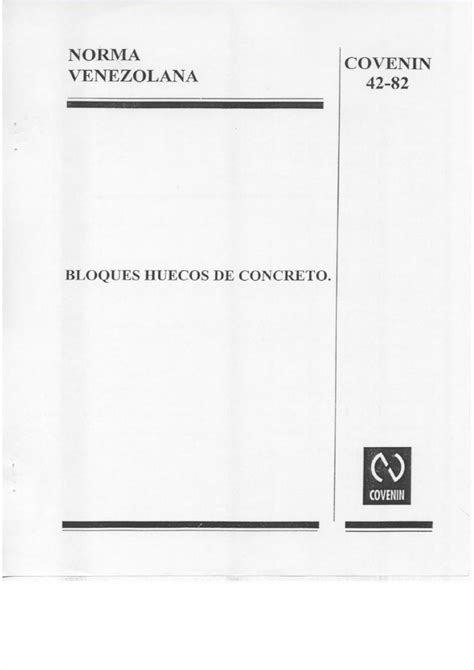 PDF Norma Venezolana COVENIN Bloques Concreto DOKUMEN TIPS