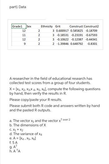 Answered Grade1 Sex 12 11 12 9 ~~~~ 2 2 2 2 Bartleby