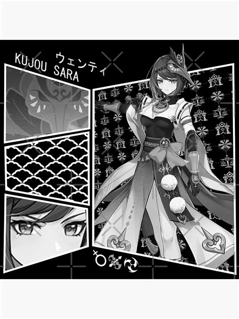 Kujou Sara Genshin Impact Lore Poster For Sale By B Love Redbubble