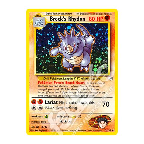 002 132 Brocks Rhydon Holo Unlimited ENG MINT Federicstore