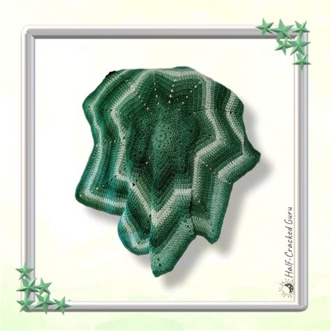 Handmade Spearmint Green Ombre Point Star Baby Blanket