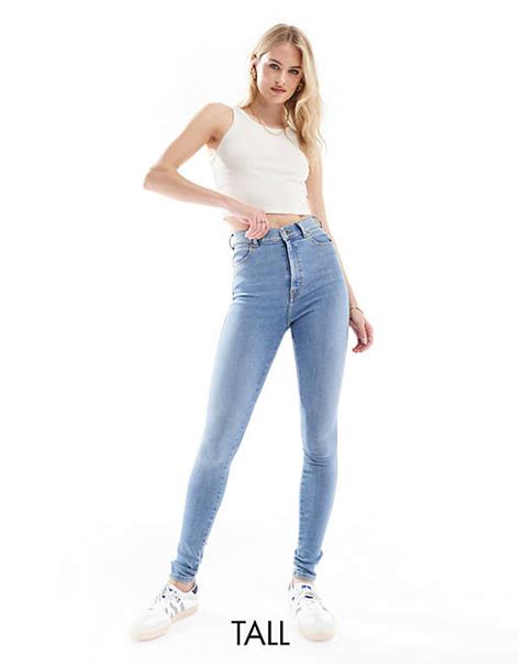 Dr Denim Tall Moxy High Stretch High Waist Skinny Jeans In Cape Light