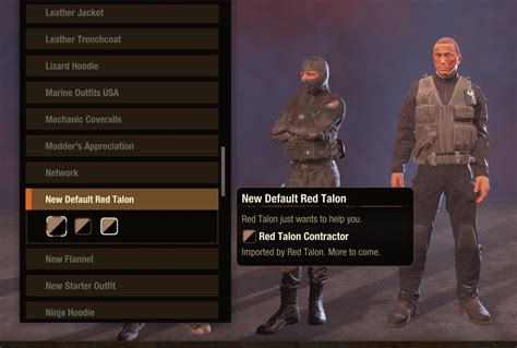 Default Red Talon Outfits Integrated Mod At State Of Decay 2 Nexus