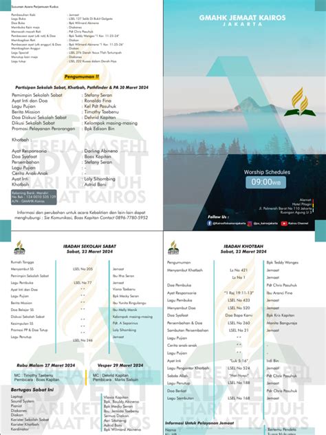 Kertas Acara Kairos Perjamuan 23 Maret 2024 Pdf