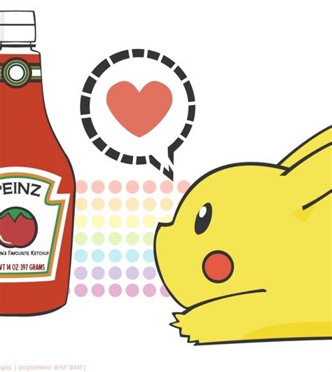 Pikachu's love for ketchup by saphirathehedgehog1 on DeviantArt