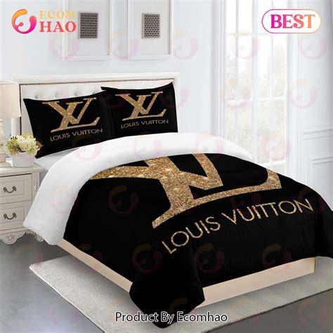 Comforter Sets Black Dark Beige Full Louis Vuitton Bedding Set Ecomhao Store