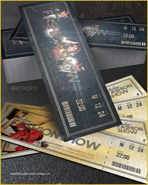 Fashion Show Ticket Template Free Of 46 Print Ready Ticket Templates ...