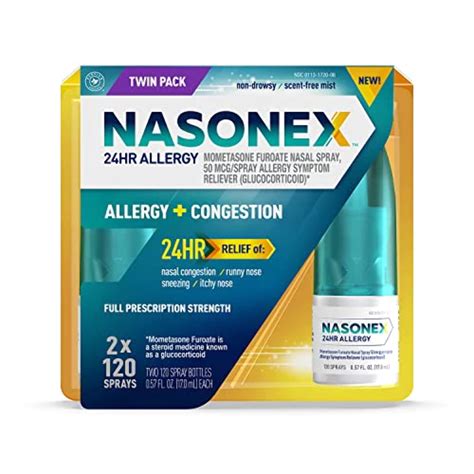 Nasonex Hr Allergy Nasal Spray Nose Relief Allergic Medicine Twin