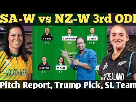 Sa W Vs Nz W Dream Prediction South Africa Vs New Zealand Nz W Vs