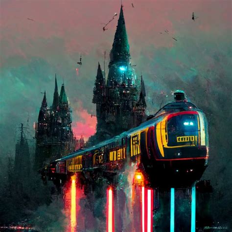 Harry Potter cyberpunk style by AI in 2022 | Harry potter, Hogwarts ...