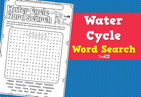 Water Cycle Word Search Teacher Resources And Classroom Games