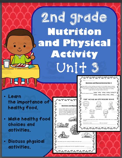 Health 2nd Grade Unit 3 Nutrition And Physical Activity By Teach Simple