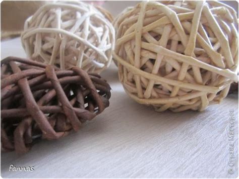 Плетение из газет. Декоративный шар и звездочка - Russian-Handmade.com