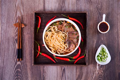 Beef Noodle Lanzhou Ramen Gourmet Dining Pasta Photography Picture With