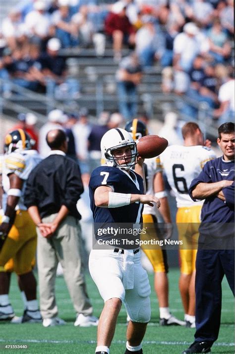 Zack Mills Of The Penn State Nittany Lions Warms Up Against The Iowa