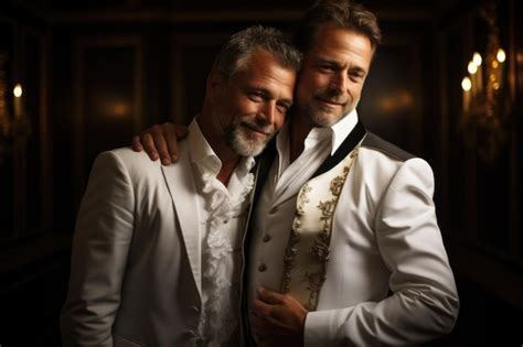 Premium Ai Image Happy Male Couple Nontraditional Orientation Gay Lgbt Romantic Relationship