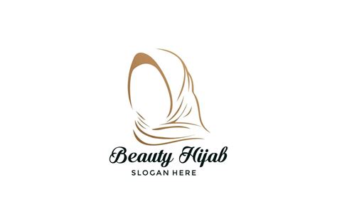 linear style beautiful hijab design logo 12019100 Vector Art at Vecteezy