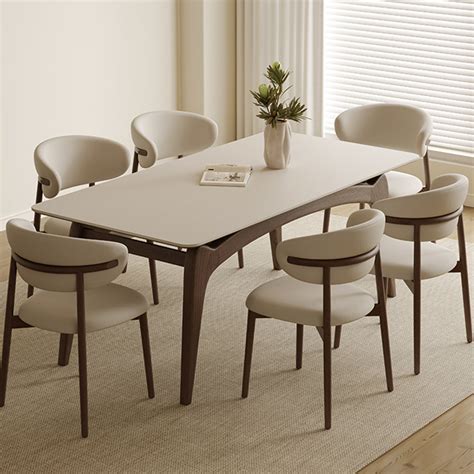ASS Comfort Zone Modern White Oak Slate Dining Table Set Wayfair