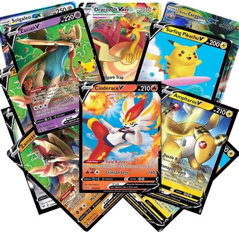 Buy Pokémon Cards - 50 Card Assorted Lot with Guaranteed V Pokemon ...