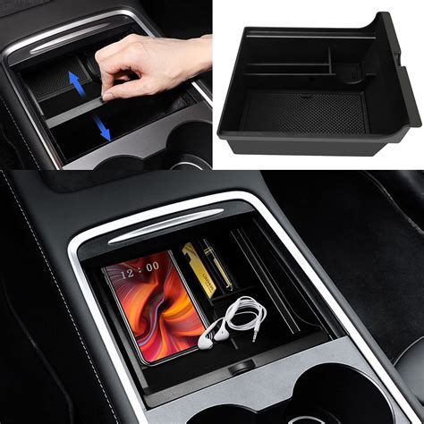 Buy Center Console Organizer Tray For Latest 2021 Tesla Model 3 Tesla Model Y Accessories Car