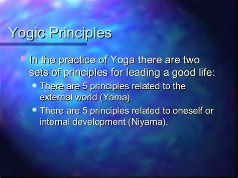 Yoga moral principles - yama and niyama