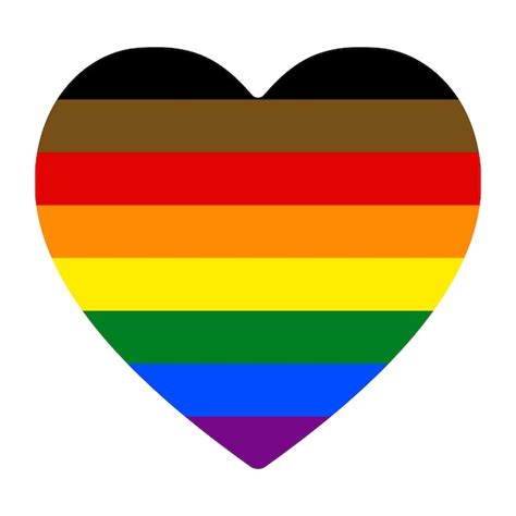 Bandera Del Orgullo De Filadelfia En Forma Bandera Tradicional Del Orgullo Gay Con Rayas Negras