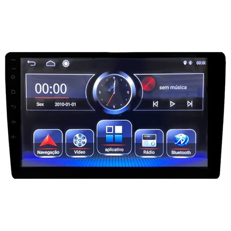 Central Multimídia 2Din GPS Bluetooth Radio WiFi USB IOS Android ISO 9