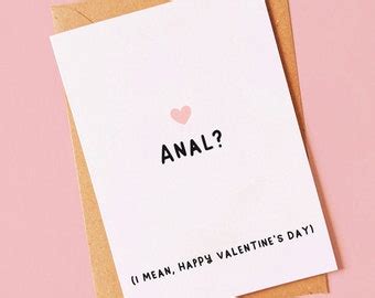 Anal Valentines Day Card Etsy