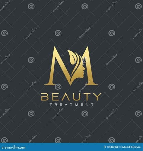 Vetor De Design Do Logotipo Da Face De Beleza De Luxo De Letra