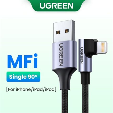 Ugreen Mfi Certification Lightning Cable Right Angle Ft Lightning