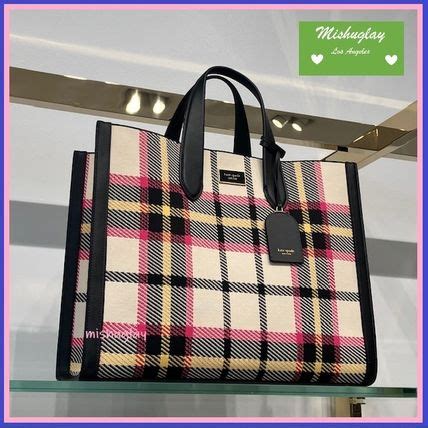 Kate Spademanhattan Museum Plaid Jacquard Large Tote Kate Spade