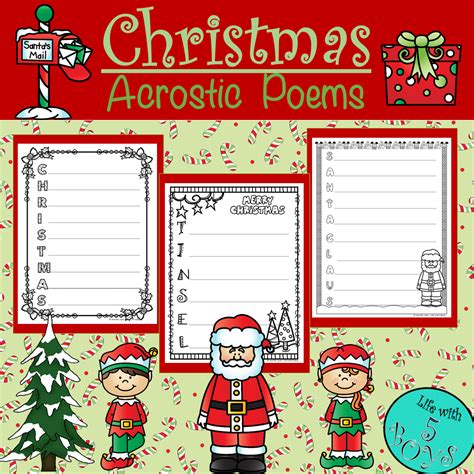 Christmas Acrostic Poems Made By Teachers