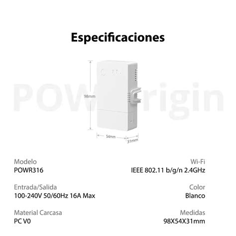 Interruptor Wifi Medidor De Energia Sonoff Pow Origin A Sonoff Cl