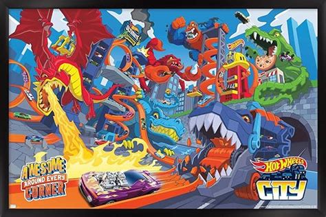 Amazon Trends International Mattel Hot Wheels Awesome Around Every Corner Wall Poster