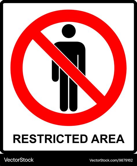 Circle Prohibited Sign Restricted Area Royalty Free Vector