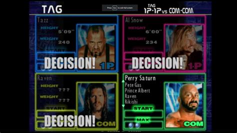 Wwf Smackdown 2 Mod Taz And Al Snow Vs Raven And Perry Saturn Full Match