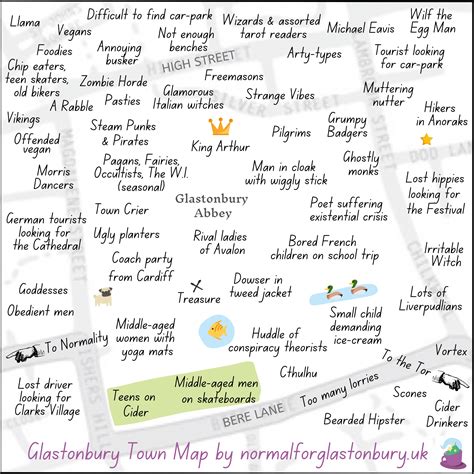 Updated Normal For Glastonbury Map - We Are Normal For Glastonbury