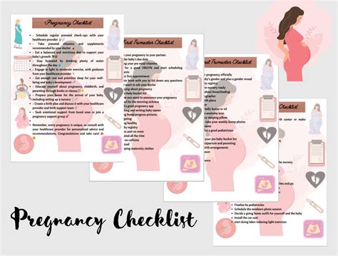 Pregnancy Checklist, Pregnancy Checklist by Trimester, Pregnancy ...