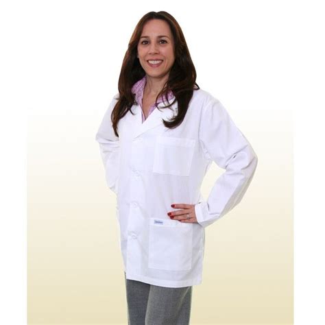 Free Personalization White Lab Coat Unisex 34 Inches Unisex Coat White