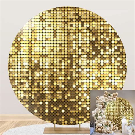 Amazon Oerju Gold Round Backdrop Cover Luxurious Not Glitter