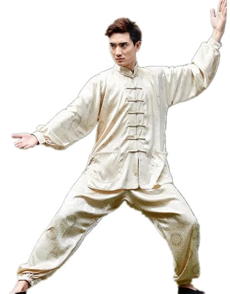 Shanghai Story Faux Silk Kungfu Set Chinese Tai Chi Suit Long Sleeve