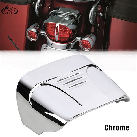 Chrome Rear Tail Light Visor Cover For Harley Softail Touring Road King