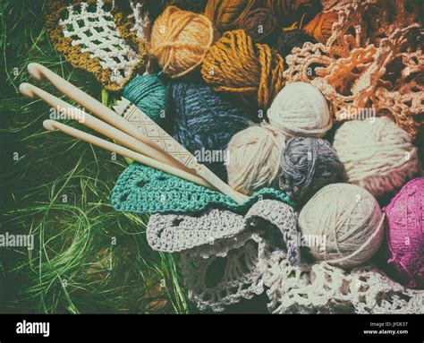 wool balls for knitting Stock Photo - Alamy