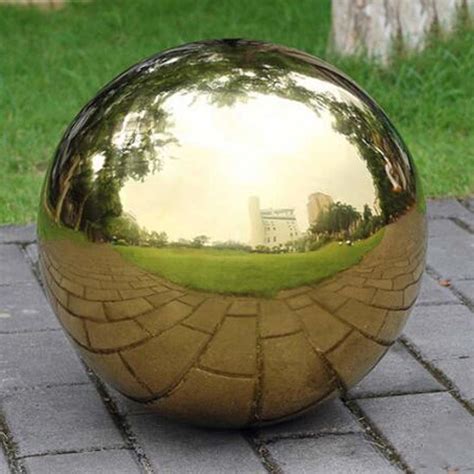 15cm6 Inch Smooth Hollow Steel Ball Gold Reflective Stainless Steel