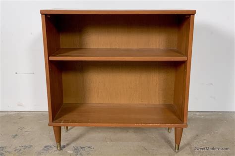 Vintage Solid Wood Bookshelf with Tapered Legs - Mid Century Modern Credenzas For Sale - Sweet ...