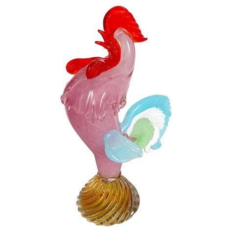 Vintage Hand Blown Murano Glass Rooster For Sale At Stdibs