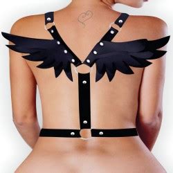 Harness Top Asas Baixa Em Couroeco Arreio Arn S Gotico Bdsm Fetish